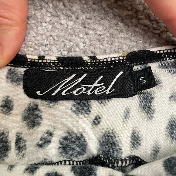 Motel Leopard Unitard Romper Womens Small Brown Black Animal Sleeveless Backless - Picture 3 of 10